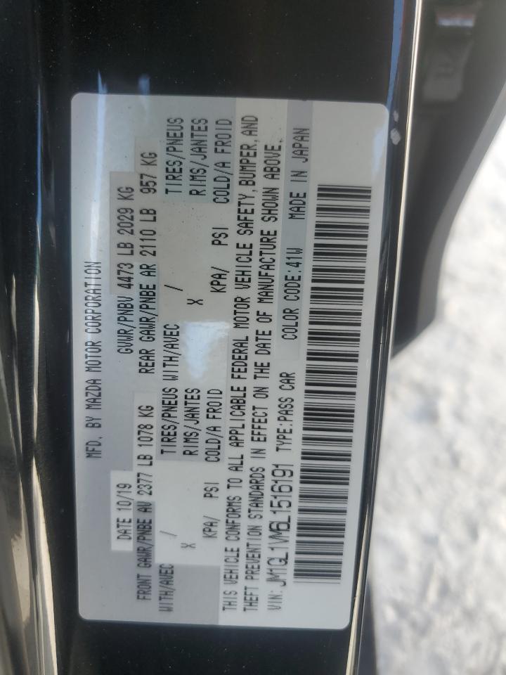 2020 Mazda 6 Touring VIN: JM1GL1VM6L1516191 Lot: 57940035
