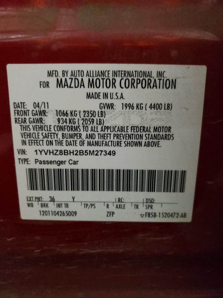 2011 Mazda 6 I VIN: 1YVHZ8BH2B5M27349 Lot: 56975765