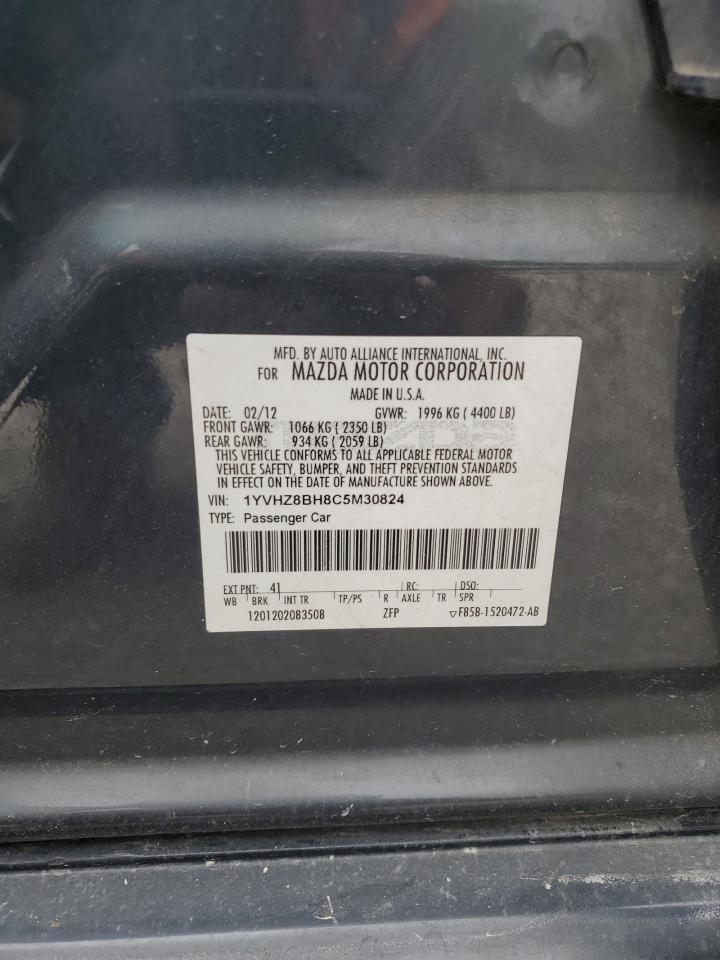 2012 Mazda 6 I VIN: 1YVHZ8BH8C5M30824 Lot: 57135755