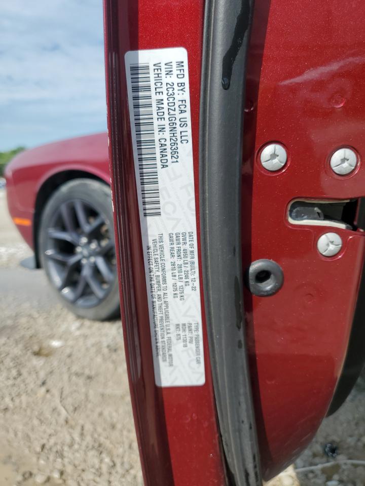 2022 Dodge Challenger Gt VIN: 2C3CDZJG6NH263621 Lot: 56668595