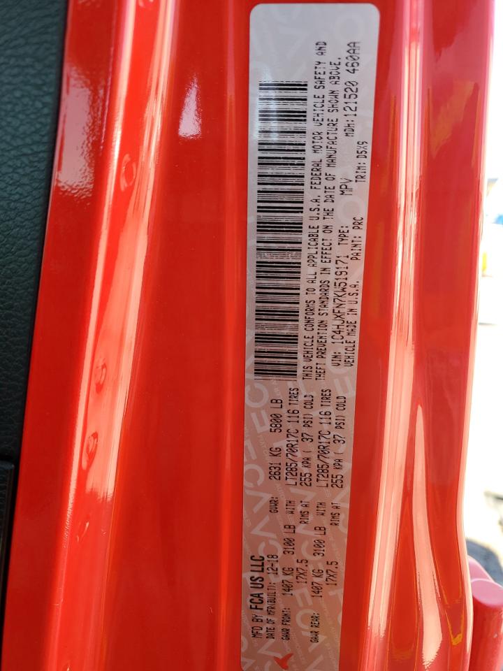 1C4HJXFN7KW519171 2019 Jeep Wrangler Unlimited Rubicon