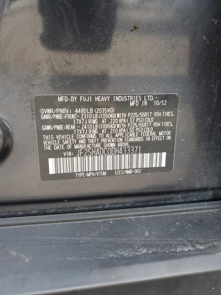 2013 Subaru Forester 2.5X Premium VIN: JF2SHADC0DH433371 Lot: 55215905