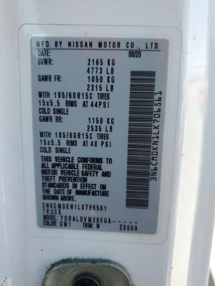 2020 Nissan Nv200 2.5S VIN: 3N6CM0KN1LK706561 Lot: 57141995