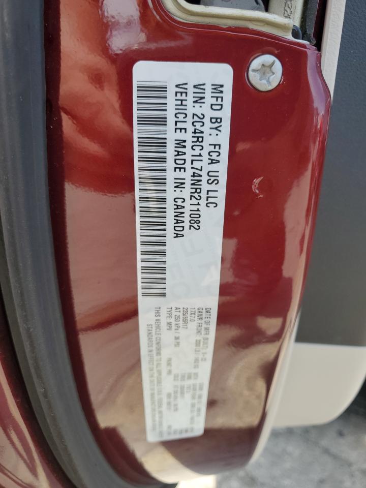 2022 Chrysler Pacifica Hybrid Touring L VIN: 2C4RC1L74NR211082 Lot: 55742235