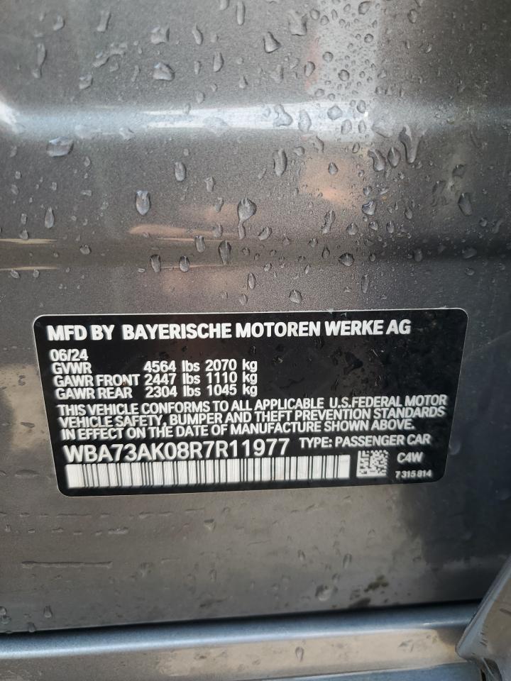 2024 BMW 228Xi VIN: WBA73AK08R7R11977 Lot: 56200405
