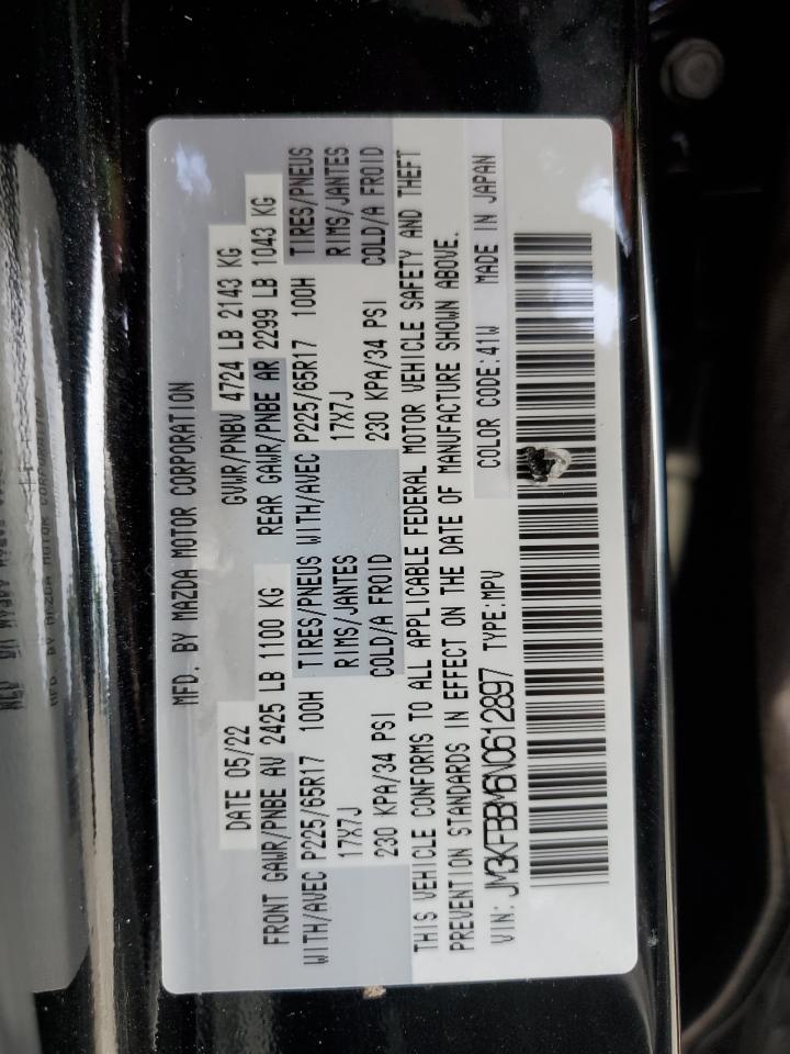 2022 Mazda Cx-5 Select VIN: JM3KFBBM6N0612897 Lot: 57477685