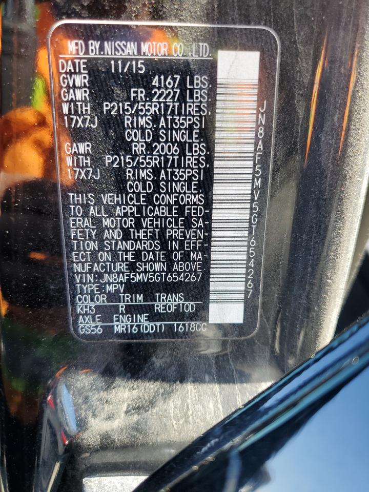 2016 Nissan Juke S VIN: JN8AF5MV5GT654267 Lot: 56737695