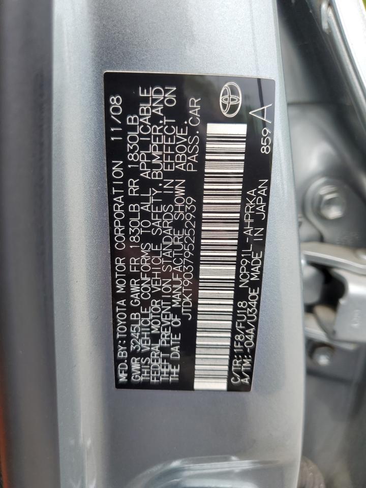 2009 Toyota Yaris VIN: JTDKT903795252939 Lot: 56872515