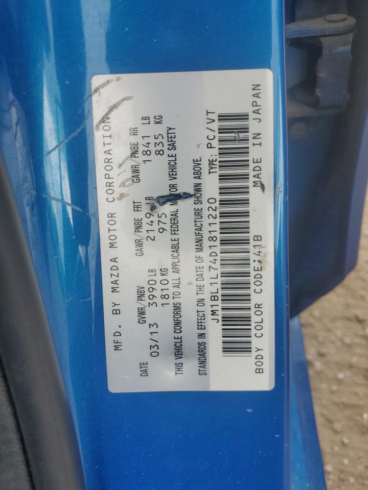 2013 Mazda 3 I VIN: JM1BL1L74D1811220 Lot: 56253455