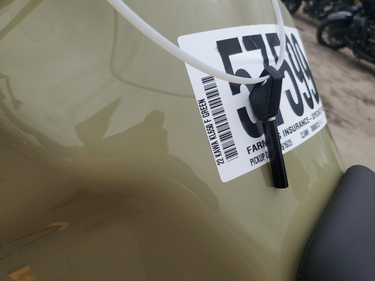 2022 Kawasaki Kl650 F VIN: ML5KLEF13NDA08636 Lot: 57599495