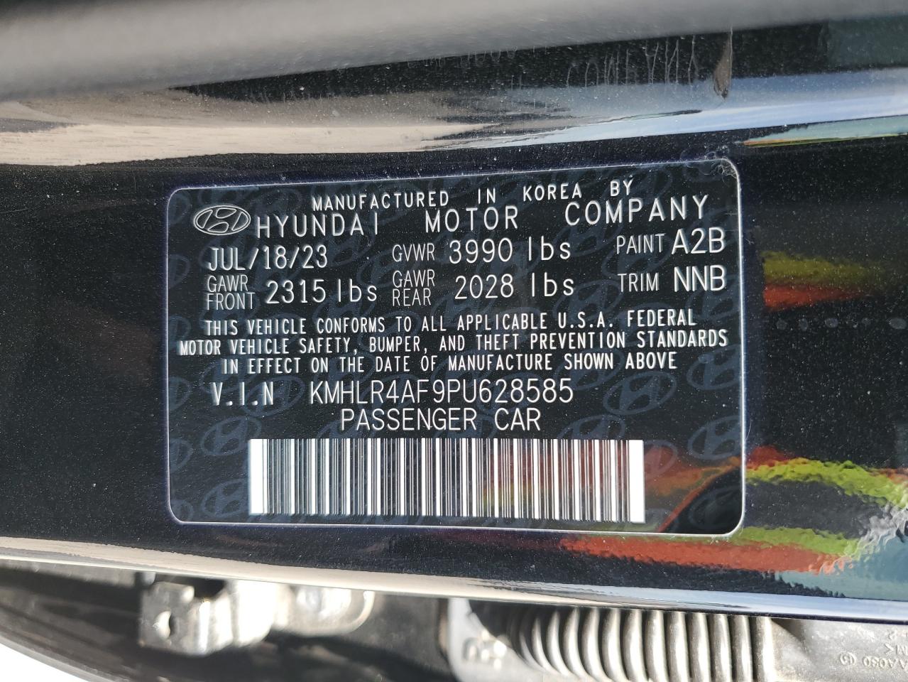 2023 Hyundai Elantra N Line VIN: KMHLR4AF9PU628585 Lot: 57053625