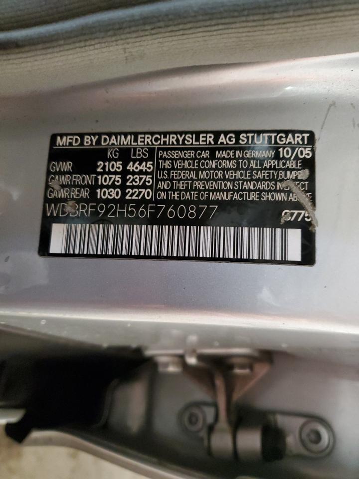 2006 Mercedes-Benz C 280 4Matic VIN: WDBRF92H56F760877 Lot: 56355215