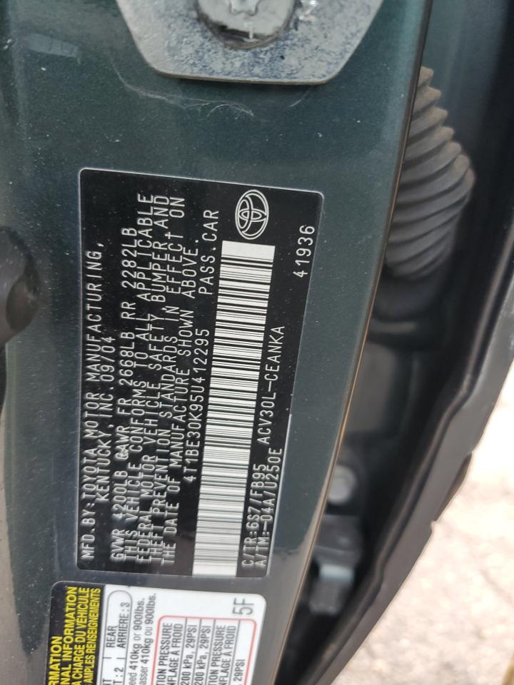 2005 Toyota Camry Le VIN: 4T1BE30K95U412295 Lot: 58485085