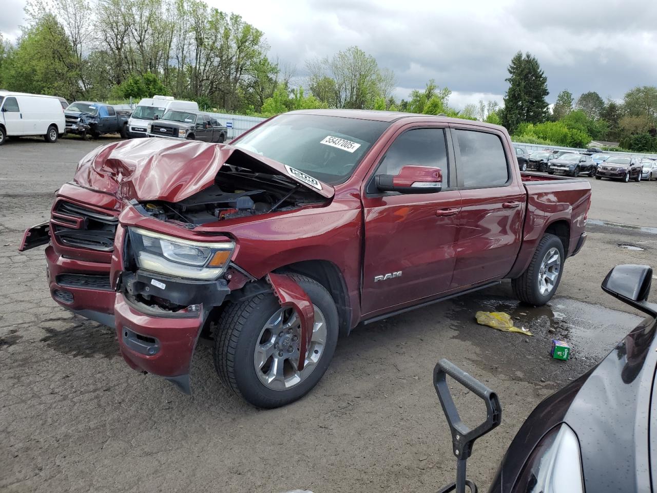 2019 Ram 1500 Big Horn/Lone Star VIN: 1C6SRFFT2KN626164 Lot: 55437005