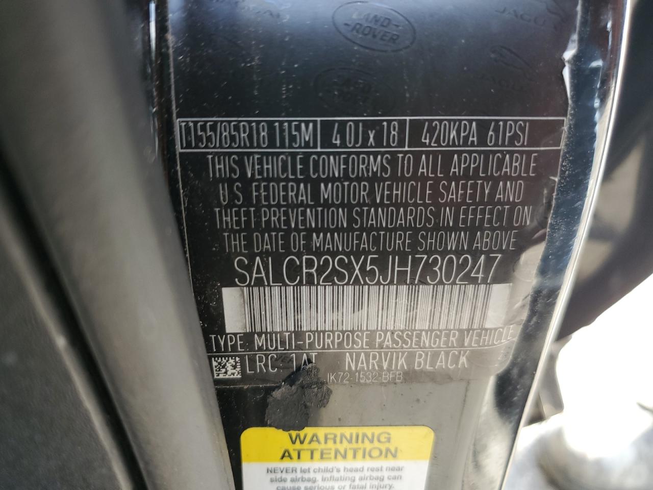 2018 Land Rover Discovery Sport Hse VIN: SALCR2SX5JH730247 Lot: 58994165