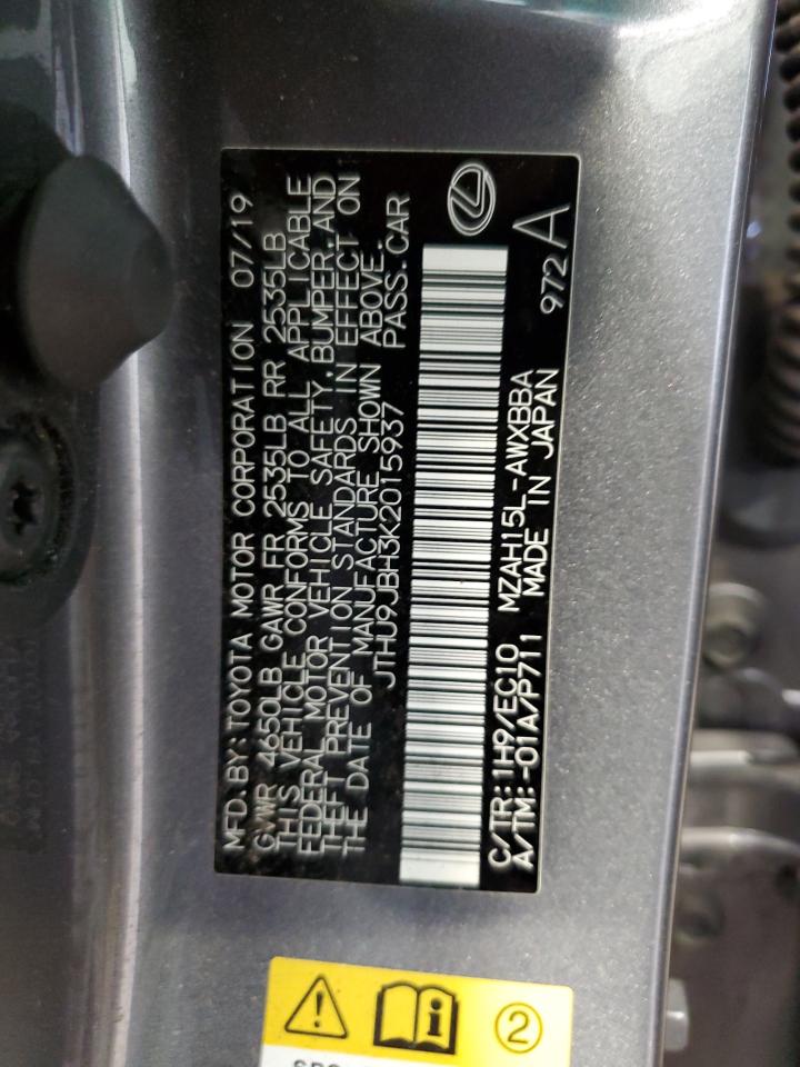 2019 Lexus Ux 250H VIN: JTHU9JBH3K2015937 Lot: 56968915