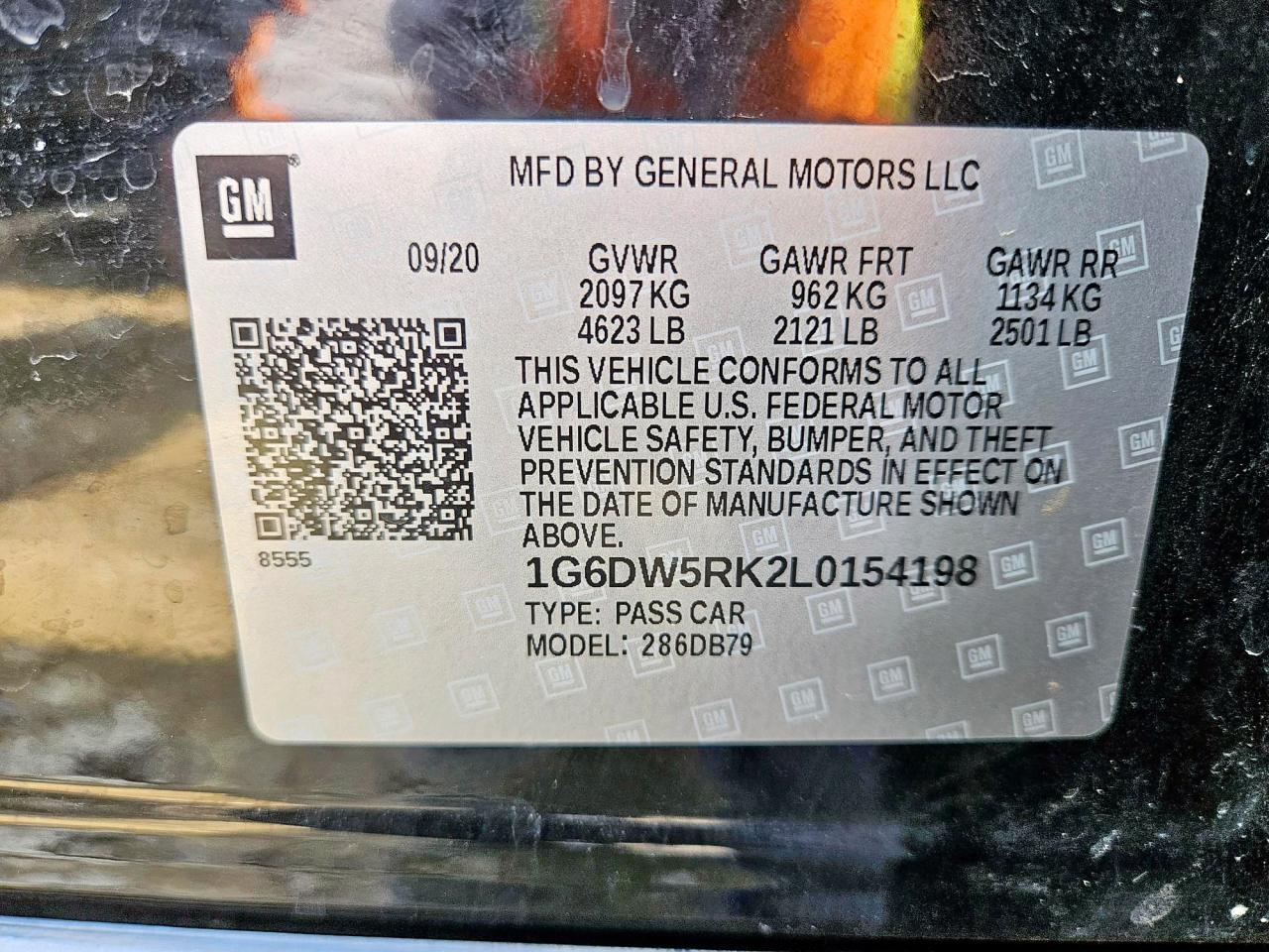 2020 Cadillac Ct5 Luxury VIN: 1G6DW5RK2L0154198 Lot: 56172775