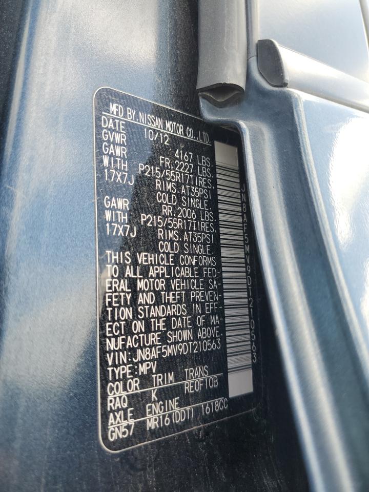 2013 Nissan Juke S VIN: JN8AF5MV9DT210563 Lot: 57120395