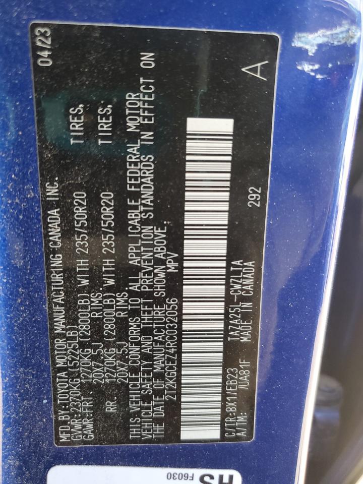 2024 Lexus Nx 350 Luxury VIN: 2T2KGCEZ4RC032056 Lot: 56957655