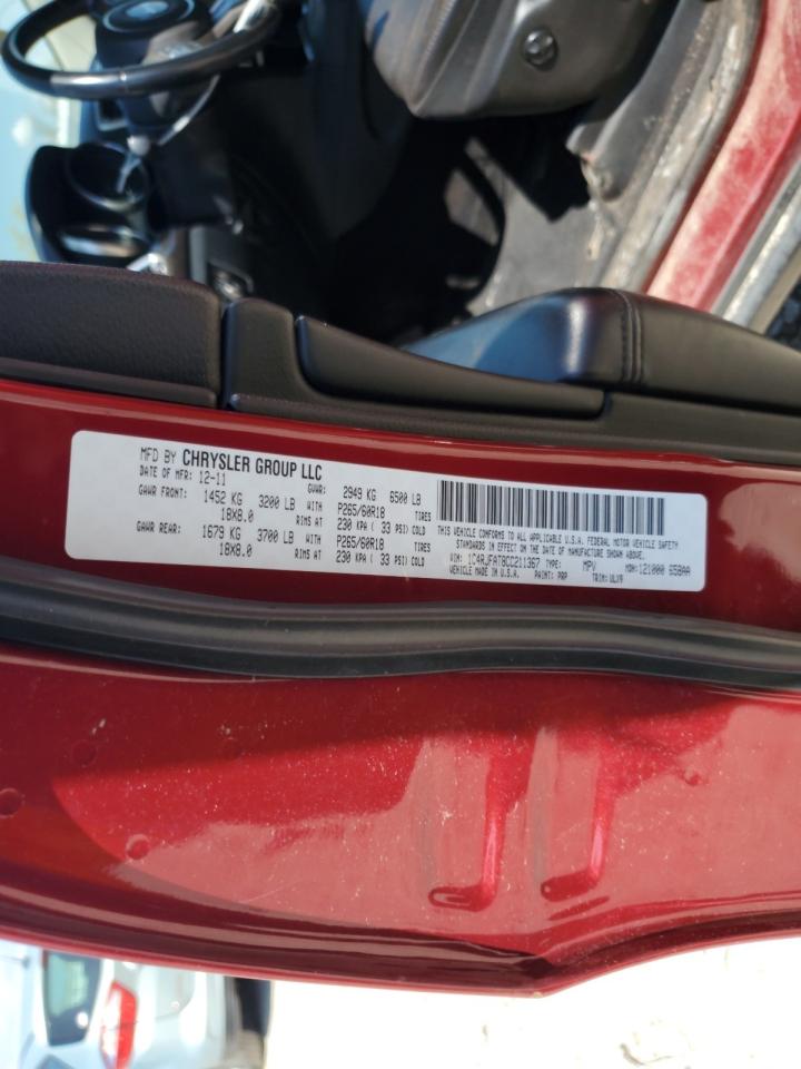 2012 Jeep Grand Cherokee Laredo VIN: 1C4RJFAT8CC211367 Lot: 56913405
