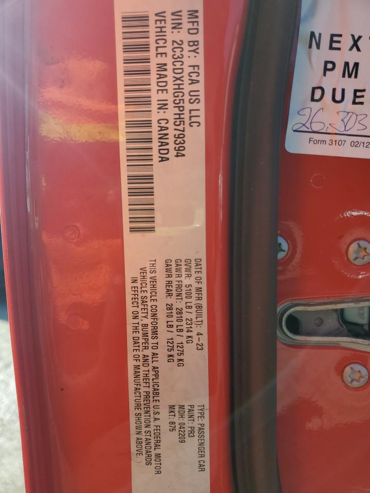 2C3CDXHG5PH579394 - 2023 Dodge CHARGER - #undefined