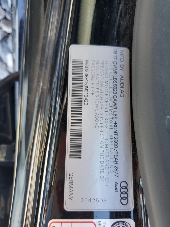 2018 Audi A7 Prestige VIN: WAU23BFC5JN012420 Lot: 55344395