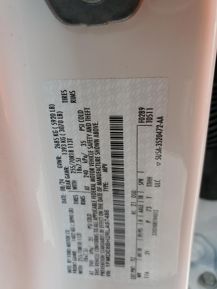 2024 Ford Bronco Outer Banks VIN: 1FMDE8BH2RLA97486 Lot: 56845465
