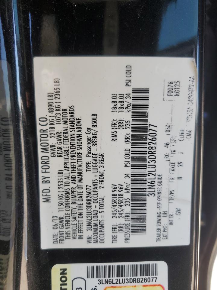 2013 Lincoln Mkz Hybrid VIN: 3LN6L2LU3DR826077 Lot: 56863185