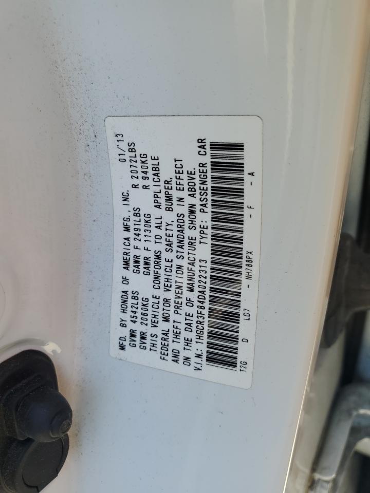 2013 Honda Accord Exl VIN: 1HGCR3F84DA022313 Lot: 57030255