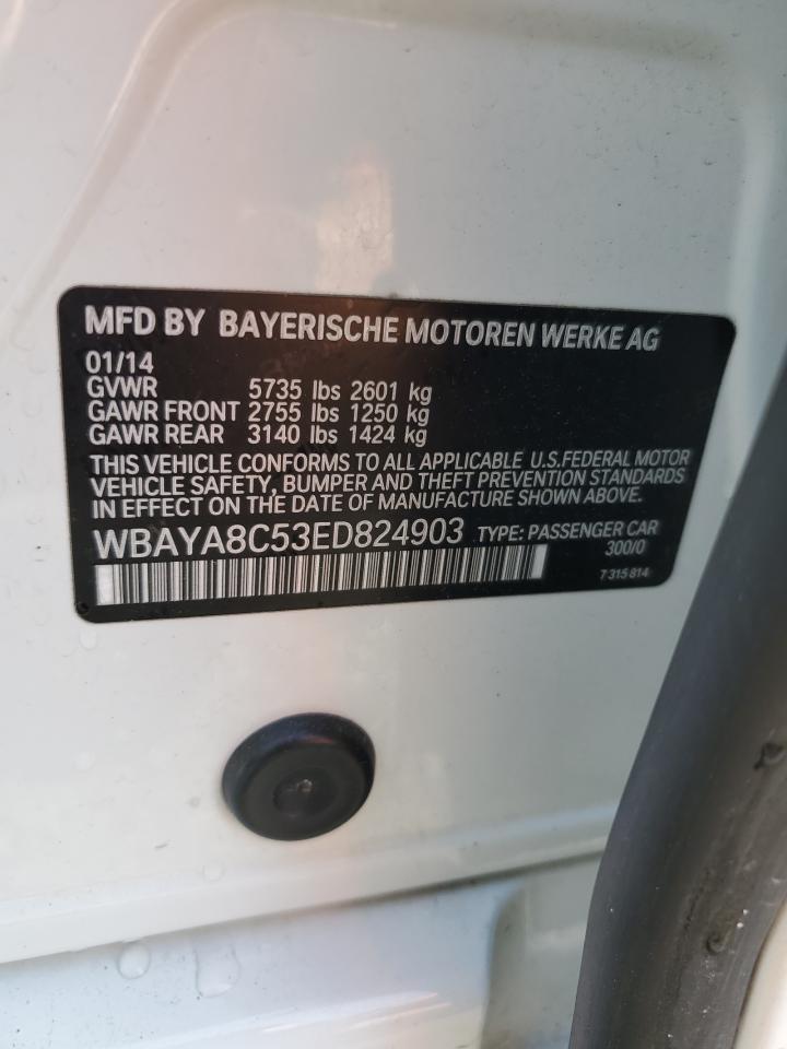 2014 BMW 750 I VIN: WBAYA8C53ED824903 Lot: 56353665