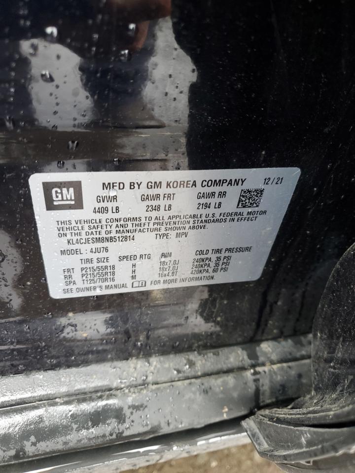 2022 Buick Encore Preferred VIN: KL4CJESM8NB512814 Lot: 56635235