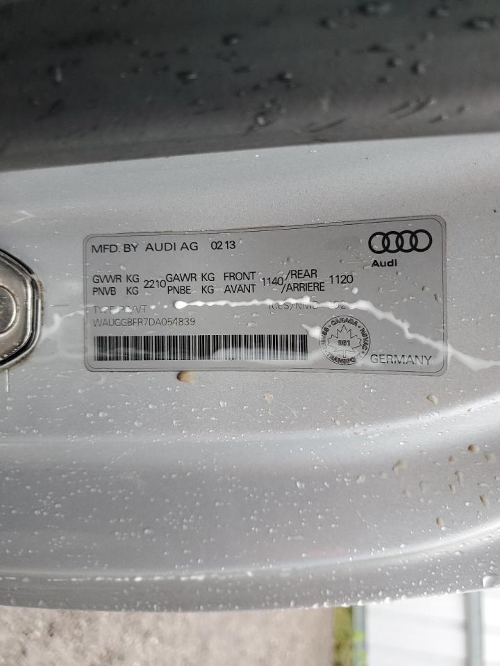 2013 Audi S5 VIN: WAUGGBFR7DA054839 Lot: 56148725