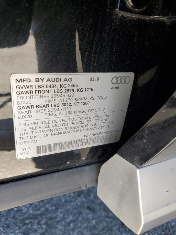 2019 Audi Q5 Premium Plus VIN: WA1BNAFY9K2084916 Lot: 57436705