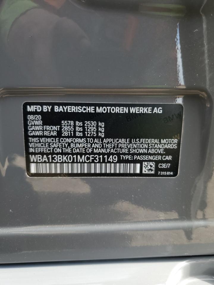 2021 BMW M550Xi VIN: WBA13BK01MCF31149 Lot: 58783165