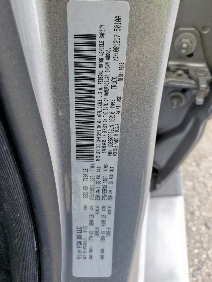 2020 Ram 1500 Big Horn/Lone Star VIN: 1C6SRFFT6LN116210 Lot: 55922805