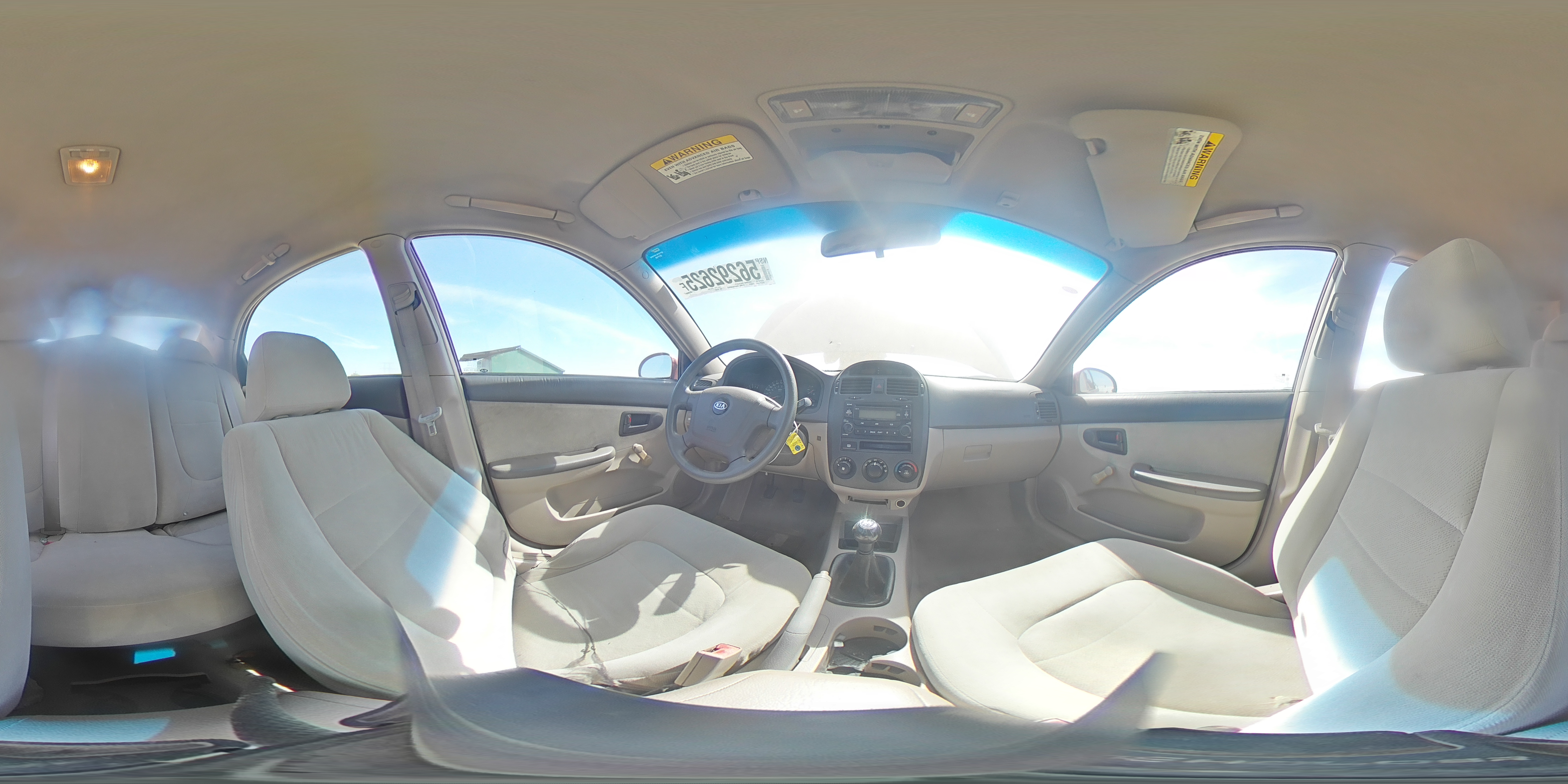2005 Kia Spectra Lx VIN: KNAFE121355162932 Lot: 56292625