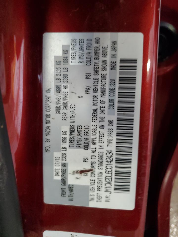 2012 Mazda 5 VIN: JM1CW2DL6C0142434 Lot: 56647295
