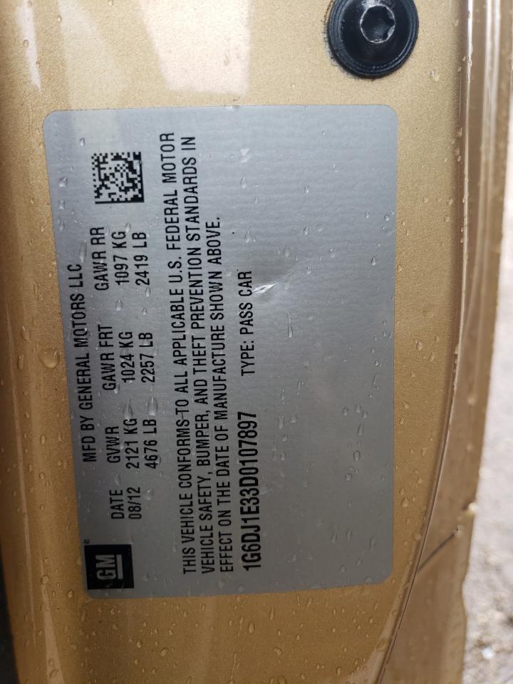 2013 Cadillac Cts Performance Collection VIN: 1G6DJ1E33D0107897 Lot: 57171225