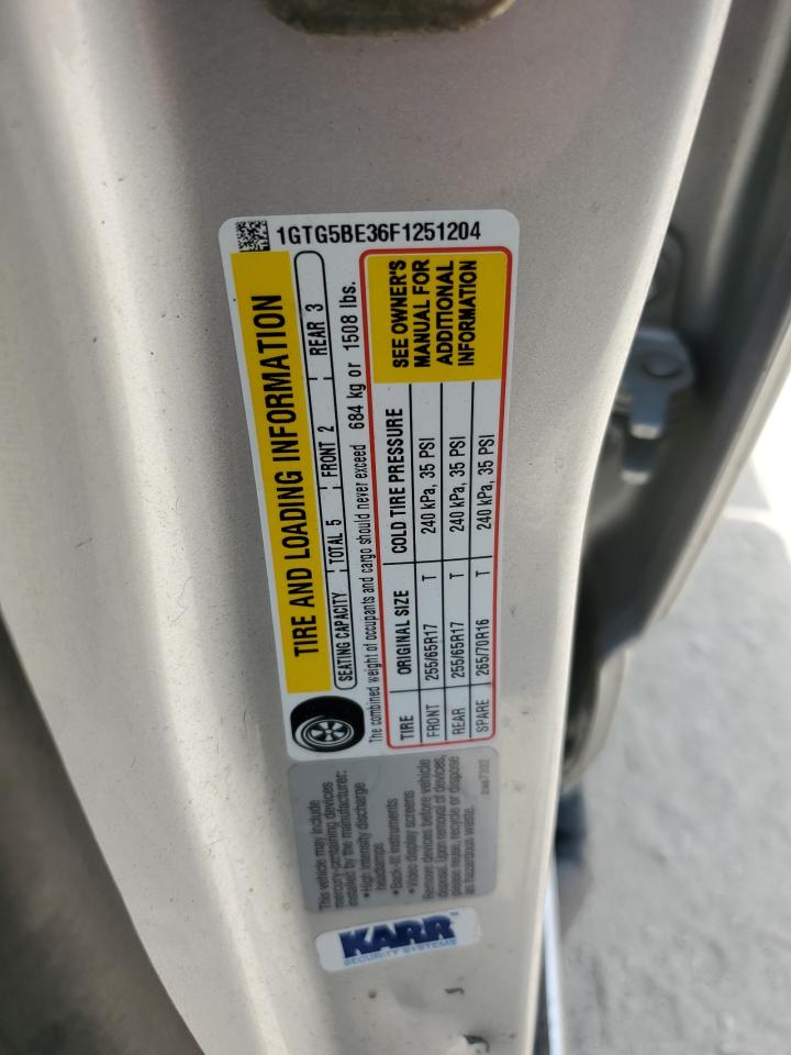 2015 GMC Canyon Sle VIN: 1GTG5BE36F1251204 Lot: 56753935