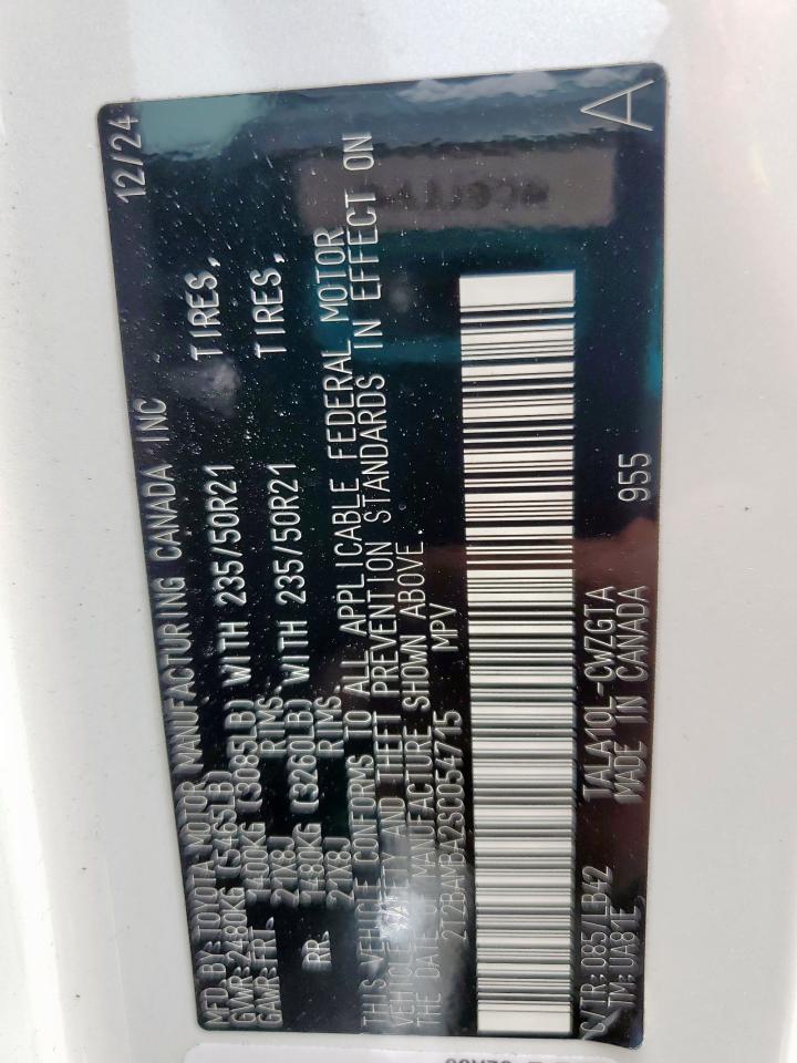 2025 Lexus Rx 350 Base VIN: 2T2BAMBA2SC054715 Lot: 57176265