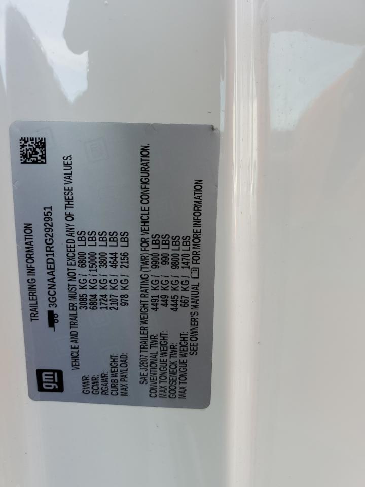 2024 Chevrolet Silverado C1500 VIN: 3GCNAAED1RG292951 Lot: 55852685