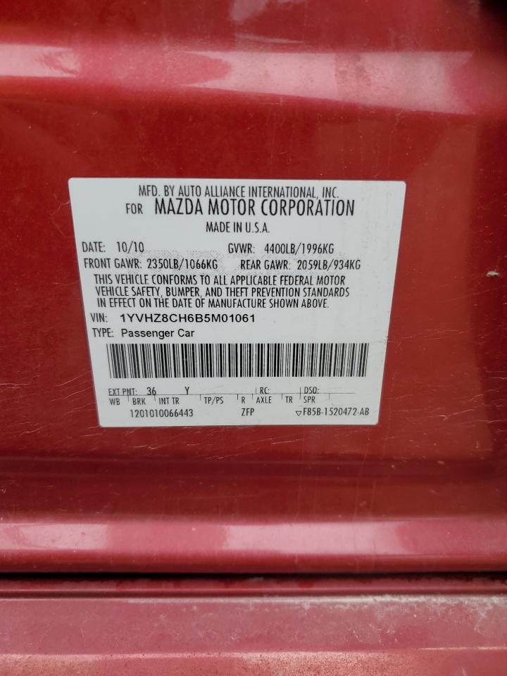 2011 Mazda 6 I VIN: 1YVHZ8CH6B5M01061 Lot: 56033865