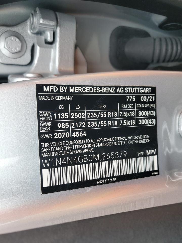 2021 Mercedes-Benz Gla 250 VIN: W1N4N4GB0MJ265379 Lot: 55518725