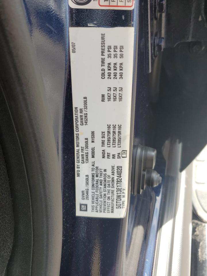 2007 Hummer H3 VIN: 5GTDN13E178244020 Lot: 55642585
