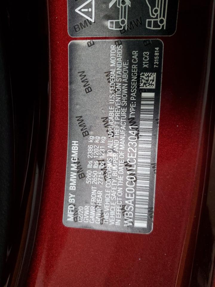 2020 BMW M8 VIN: WBSAE0C01LCE23041 Lot: 56550665