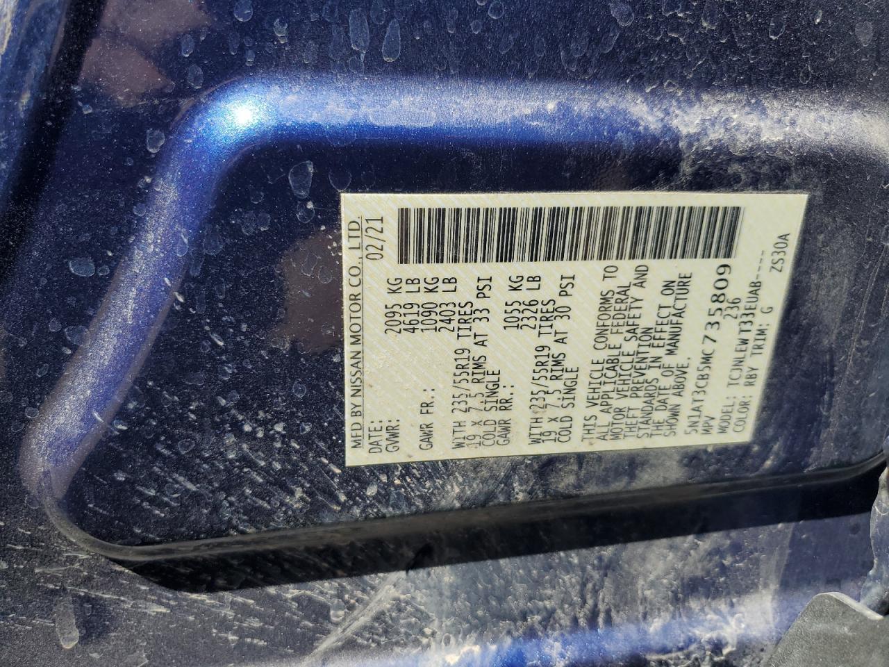NISSAN ROGUE 2021 VIN 5N1AT3CB5MC735809 фото 13
