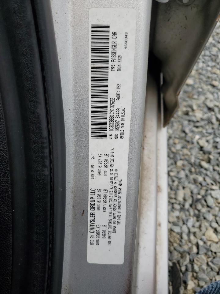 2012 Chrysler 200 Touring VIN: 1C3CCBBB1CN137622 Lot: 57439895