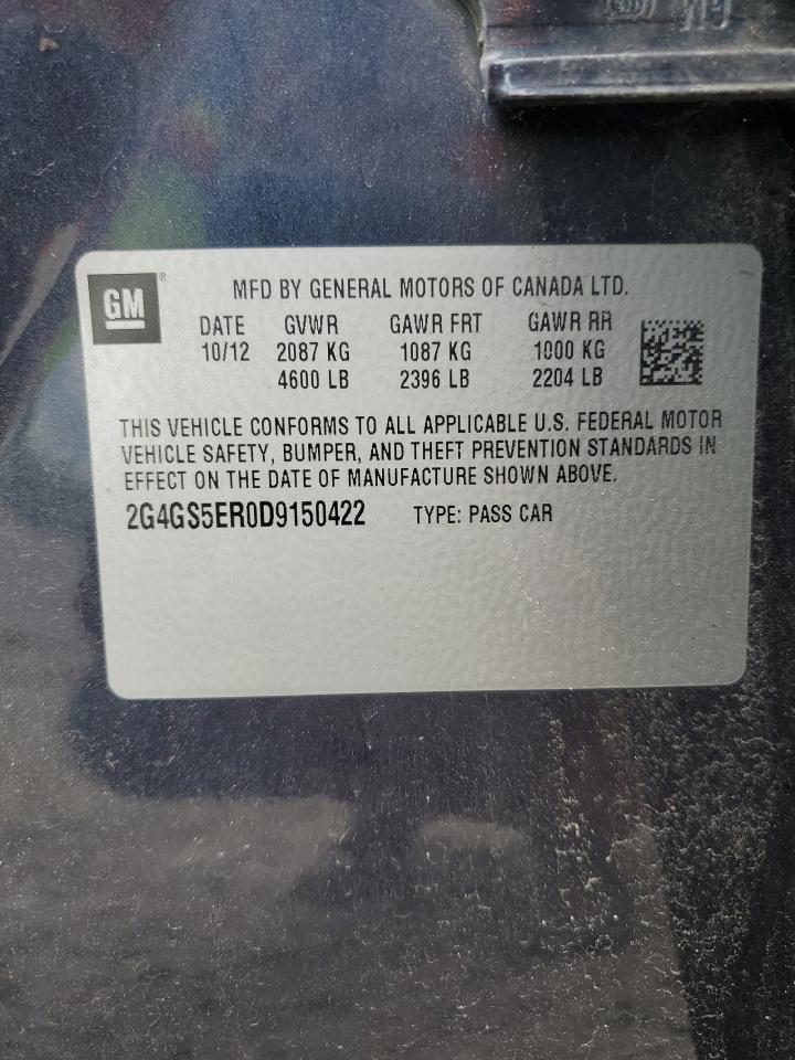 2013 Buick Regal Premium VIN: 2G4GS5ER0D9150422 Lot: 58039445