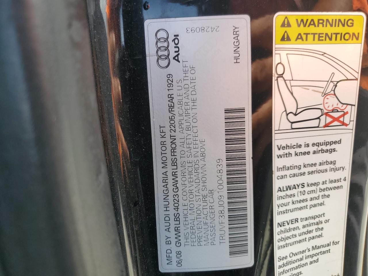 2009 Audi Tt VIN: 1N4AL3AP6FC257315 Lot: 59177685