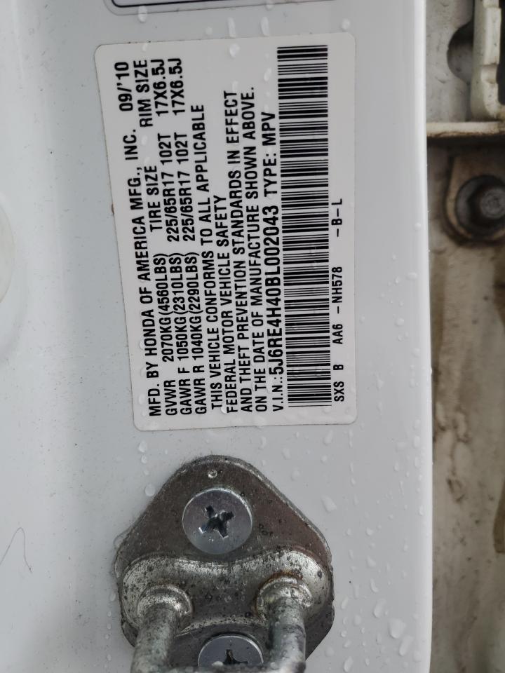 2011 Honda Cr-V Se VIN: 5J6RE4H40BL002043 Lot: 57837165